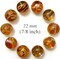 FIREFLY Clear Orange/Yellow Glass Marbles 22mm (7/8 inch) SHOOTER Taw (Lot of 10)